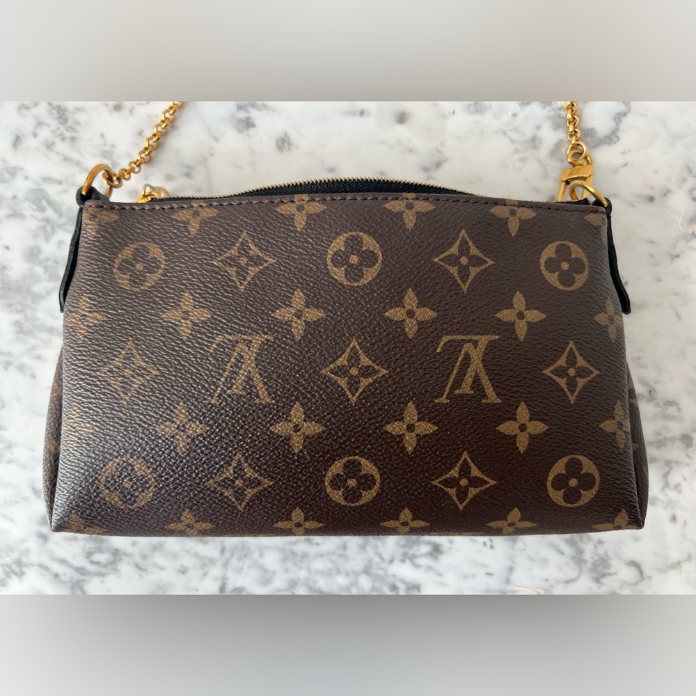 Louis Vuitton Monogram Pallas Clutch in Black - Picture 4 of 14